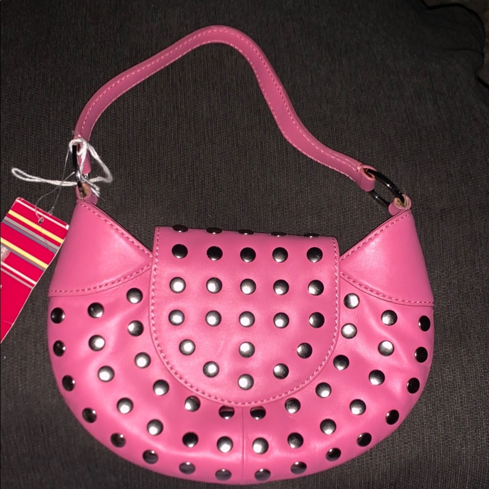 BCBGirls Pink Studded Mini Shoulder Bag